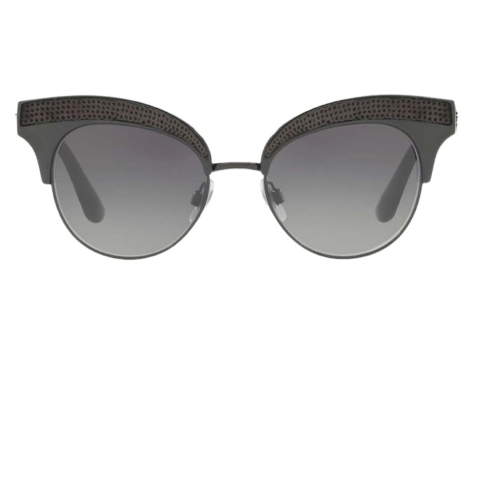 $540 Dolce&Gabbana Sequin Brows Sunglasses Embellished Cat Eye Black Runway NWT